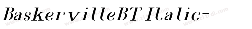 BaskervilleBT Italic字体转换